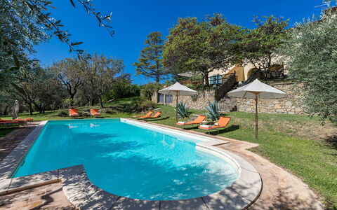Casa Pippin 8: Piscine, Bleu, Recours, Eco Hôtel, Ombre, Jardin, Thermes, Aménagement Paysager, Mobilier De Jardin, Biens