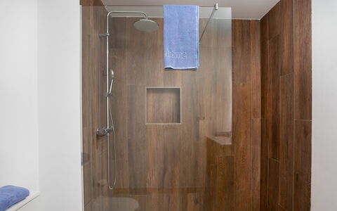 La Quinta Hills: Sol, Bois, Sol, Luminaire Plomberie, Design Intérieur, Tete De Douche, Plomberie, Douche, Tuile, Salle De Bains