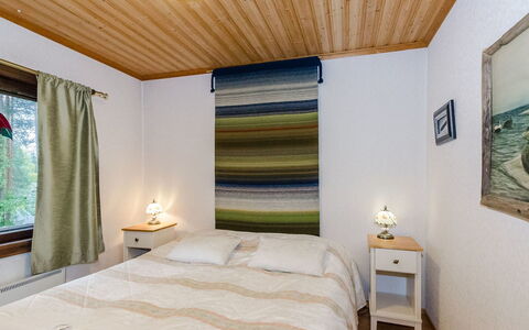 Lieksa 725: Lit, Design Intérieur, Meubles, Chambre, Mur, Sol, Sol, Bois, Drap De Lit, Plafond