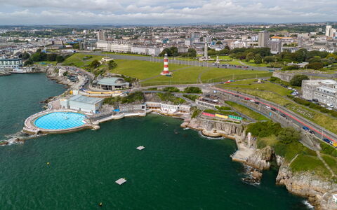 Plymouth Residence 53: Vue Du Ciel, Photographie Aérienne, Côte, Cotiers Et Relief Océaniques, Attraction Touristique, Mer, Baie, Rive, Ville Resort, Promontoire