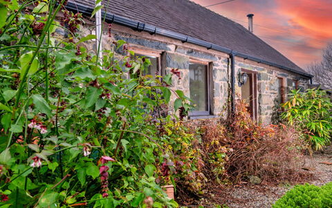Pandy Farmhouse: Arbuste, Chalet, Maison, Toit, Domicile, Jardin, Ferme, Cour, Aménagement Paysager, Arrière-Cour
