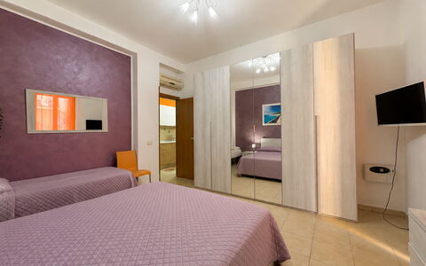 Appartamento Il Vulcano: Design Intérieur, Meubles, Sol, Sol, Chambre, Lit, Bois, Plafond, Pièce, Textile