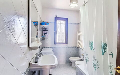 Il Giardino di Anzio: Bleu, Salle De Bains, Luminaire Plomberie, Sol, Design Intérieur, Sol, Robinet, Évier, Plomberie, Toilette