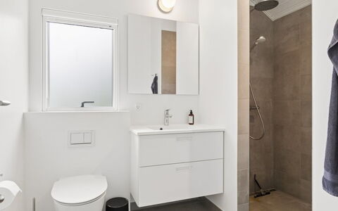 Felicita - 800M from the Sea: Sol, Lavabo, Salle De Bains, Sol, Design Intérieur, Luminaire Plomberie, Évier, Armoire De Toilette, Miroir, Robinet