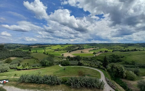 La Veduta - la Finestra su Castelfalfi: Ciel, Nuage, Paysage Naturel, Prairie, Horizon, Plaine, Écorégion, Paysage, Lot Terre, Champ
