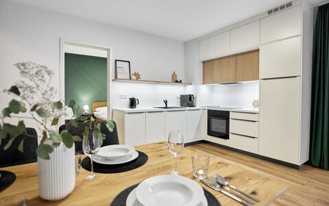 Lagom: Design Intérieur, Cuisine, Comptoir, Meubles, Sol, Bois, Plafond, Appareil De Cuisine, Sol, Pièce