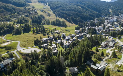 Crestun Design Duplex: Paysage, Maison, Domicile, Chaîne De Montagnes, Station De Montagne, Vallée, Pente, Alpes, Mélèze, Village