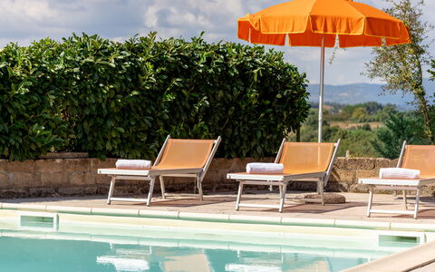 Ortale a Pitigliano with Pool: Mobilier De Jardin, Meubles, Parapluie, Piscine, Balancelle, Chaise, Ombre, Recours, Tableau De Plein Air, Eco Hôtel