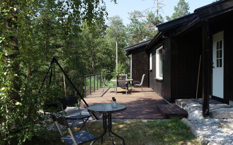 Porsmyr: Bois, Chalet, Domicile, Arrière-Cour, Ombre, Jardin, Cour, Chaise, Porche, Batiments Jardin