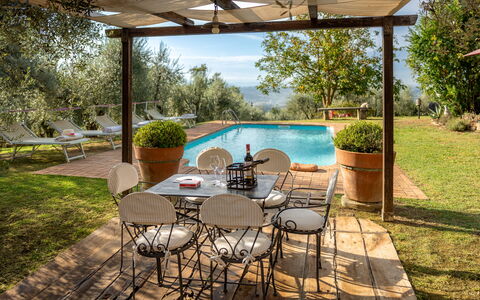 Podere Selva, Pool, Chianti: Meubles, Mobilier De Jardin, Chaise, Recours, Table, Ombre, Piscine, Arrière-Cour, Eco Hôtel, Jardin