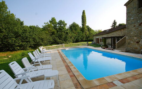 Ensemble de 3 Maisons Lavit: Piscine, Propriété, Maison, Immobilier, Bâtiment, Biens, Vacances, Villa, Architecture, Loisir