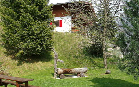 Haus am Sonnenhang: Arbre, Vert, Herbe, Maison, Chalet, Meubles, Famille Grass, Suppression Des Plantes Ligneuses, Arbuste, Cour