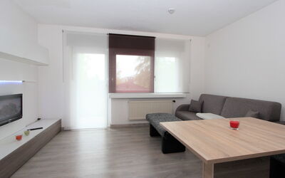 Am Birkenhain 100.30: Propriété, Meubles, Bâtiment, Table, Bois, Salon, Éclairage, Confort, Design Intérieur
