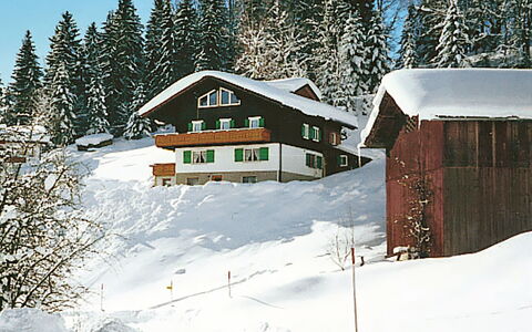 Schruns 25: Neige, Propriété, Bâtiment, Ciel, La Nature, Maison, Arbre, Pente, Mélèze, Gelé