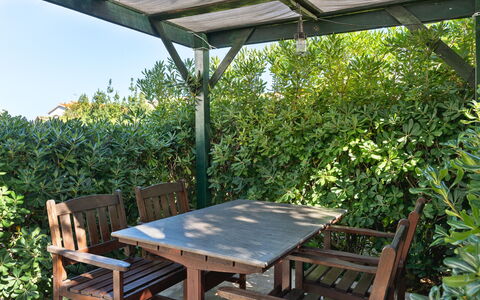 Vir 131: Meubles, Mobilier De Jardin, Tableau De Plein Air, Table, Ombre, Jardin, Couverture De Sol, Extérieur Banc, Structure En Plein Air, Banc