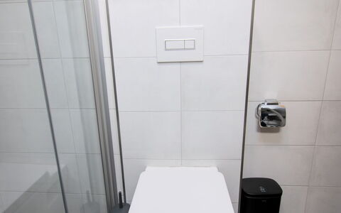 Norddeich 361: Toilette, Siège De Toilette, Salle De Bains, Violet, Bois, Sol, Luminaire Plomberie, Plomberie
