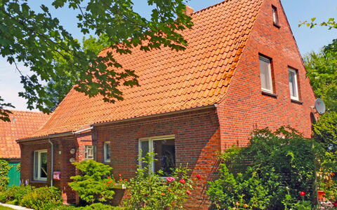 Natur Pur am Nordseedeich: Plante, Bâtiment, Propriété, Fenêtre, Ciel, Maison, Chalet, Arbre, Brique, Bois
