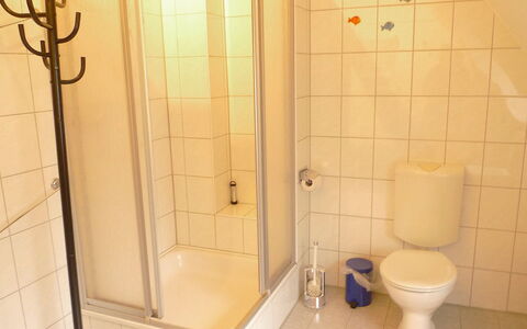 Natur Pur am Nordseedeich: Propriété, Salle De Bains, Pièce, Tuile, Luminaire Plomberie, Architecture, Porte, Porte De Douche, Immobilier, Design Intérieur