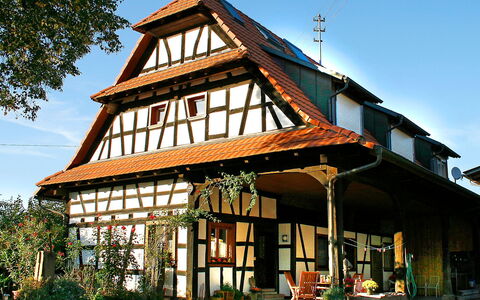 Ichenheim 120: Ciel, Plante, Bâtiment, Fenêtre, Ombre, Arbre, Chalet, Bois, Toit, Façade