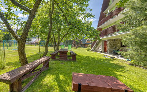 Bukowina-Czarna Gora 100: Plante, Bâtiment, Extérieur Banc, Meubles, Arbre, Ciel, Ombre, Botanique, Mobilier De Jardin, Végétation