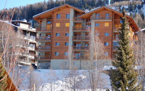 Nendaz 360: Ciel, Bâtiment, Fenêtre, Neige, Arbre, Bois, Maison, Mélèze, Pente, Architecture