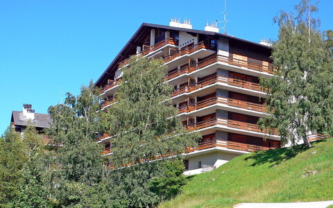 Nendaz 870: Ciel, Bâtiment, Plante, Arbre, Design Urbain, Bloc Tour, Quartier, Condominium, Zone Résidentielle, Façade