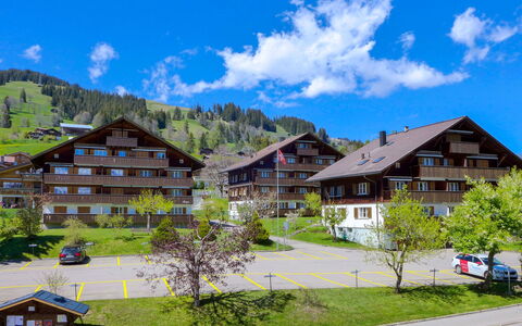 Schönried 200: Ciel, Nuage, Plante, Bâtiment, Propriété, Montagne, Arbre, Lot Terre, Herbe, Maison