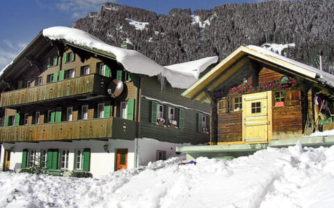 Grindelwald 145: Neige, Ciel, Bâtiment, Nuage, Montagne, Maison, Fenêtre, Pente, Paysage, Loisir