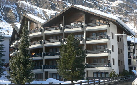 Zermatt 961: Neige, Bâtiment, Propriété, Montagne, Plante, Fenêtre, Arbre, Maison, Pente, Quartier