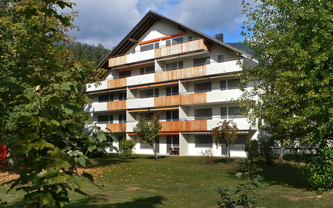 Laax 105: Bâtiment, Plante, Nuage, Ciel, Fenêtre, Arbre, Lot Terre, Maison, Design Urbain, Quartier
