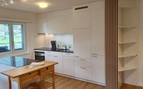 Apt. 13: Cabinetry, Meubles, Bâtiment, Bois, Table, Bureau, Comptoir, Sol, Sol, Cuisine