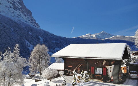 Grindelwald 255: Ciel, Propriété, Montagne, Neige, Pente, Bâtiment, Glacial Relief, Gelé, Maison, Paysage