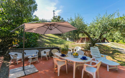 Podere Gli Olivi: Meubles, Table, Propriété, Ciel, Plante, Tableau De Plein Air, Parapluie, Nuage, Chaise, Mobilier De Jardin