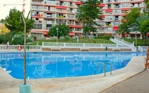 Park Playa Levante: Bâtiment, Propriété, L'Eau, Fenêtre, Arbre, Plante, Architecture, Piscine, Design Urbain, Loisir