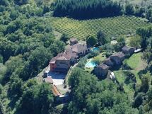 Birds eye view over Villa il CastellaccioCastellaccio