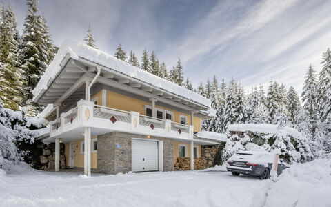 Steindlwald: Ciel, Neige, Nuage, Propriété, Bâtiment, Arbre, Maison, Roue, Plante, Fenêtre