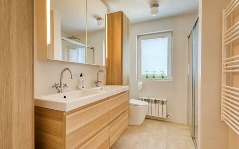 Petite Fleur: Miroir, Robinet, Armoire De Toilette, Évier, Luminaire Plomberie, Propriété, Meubles, Lavabo, Cabinetry, Salle De Bains