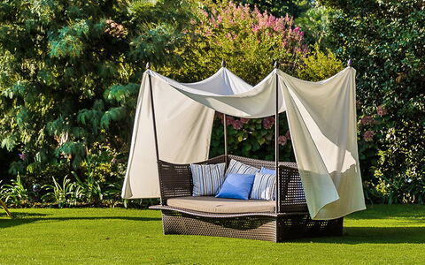 Giardino: Tente, Arbre, Herbe, Ombre, Canopée, Pavillon, Loisir, Camping, Arrière-Cour