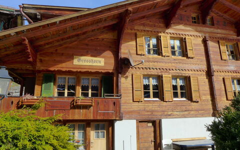Grosshorn: Plante, Bâtiment, Fenêtre, Propriété, Ciel, Bois, Arbre, Quartier, Zone Résidentielle, Façade