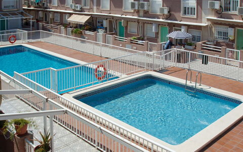 Tamarit Beach: L'Eau, Bâtiment, Propriété, Fenêtre, Piscine, Plante, Bleu Azur, Pot De Fleur, Architecture, Plante D'Appartement
