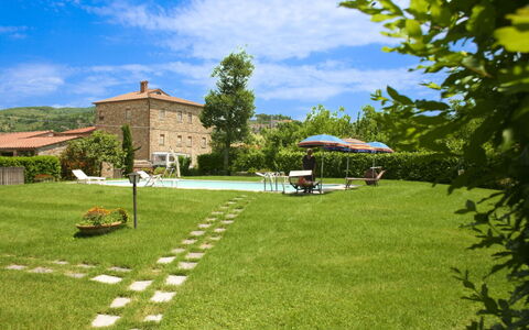 Pozzonovo: Piscine, Jardin, Pelouse, Mobilier De Jardin, Cour, Arrière-Cour, Aliments, Parc, Tableau De Plein Air, Villa