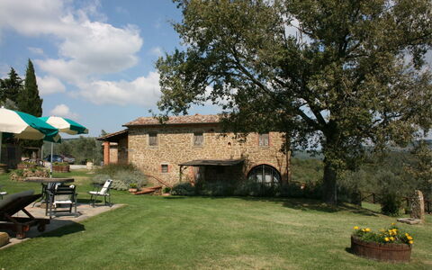 Podere della Crocchia: Plante, Nuage, Ciel, Bâtiment, Arbre, Fenêtre, Lot Terre, Ombre, Herbe, Chalet