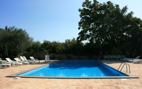 Villa Iris: L'Eau, Ciel, Ressources En Eau, Piscine, La Nature, Bleu Azur, Ombre, Rectangle, Arbre, Herbe
