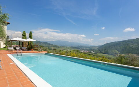 Villa Monteloro: L'Eau, Ciel, Plante, Nuage, Propriété, Piscine, Bâtiment, Bleu Azur, Arbre, Rectangle