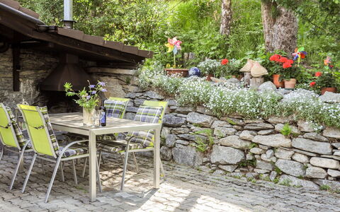 Himmulriich: Plante, Fleur, Propriété, Meubles, Chaise, Table, Arbre, Mobilier De Jardin, Tableau De Plein Air, Végétation