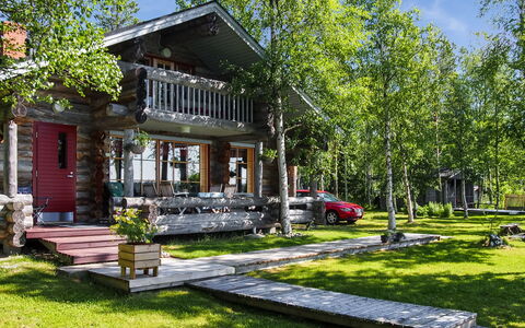 Alakitkajärvi, Takkusalmi: Bâtiment, Bois, Maison, Domicile, Chalet, Toit, Siding, Porche, Cabane En Rondins, Batiments Jardin
