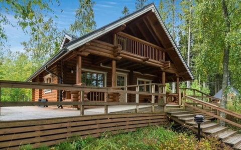 Koivuranta: Bois, Chalet, Porche, Siding, Domicile, Maison, Cabane En Rondins, Toit, Dur, Planche
