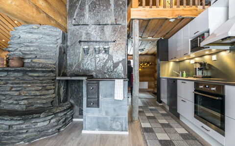 Juurakkopirtti: Bois, Sol, Design Intérieur, Éclairage, Plafond, Sol, Meubles, Cuisine, Pièce, Appartement