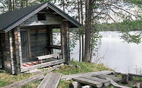 Mustikkainen: Bois, Neige, L'Hiver, Chalet, Gelé, Domicile, Cabane En Rondins, Mélèze, Siding