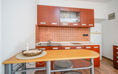 Čipčić 100.2: Cuisine, Sol, Design Intérieur, Bois, Comptoir, Meubles, Principaux Appliance, Appareil De Cuisine, Sol, Cabinetry